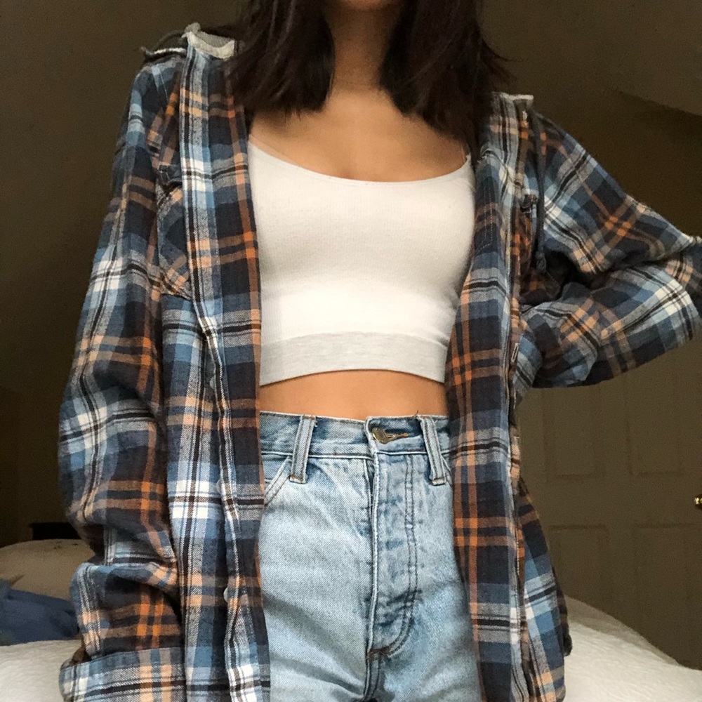 hooded multicolored jachs flannel.